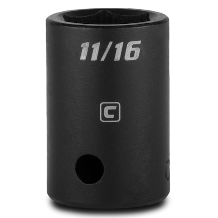 Capri Tools 1/2 in Drive 11/16 in 6-Point SAE Shallow Impact Socket 5-5056